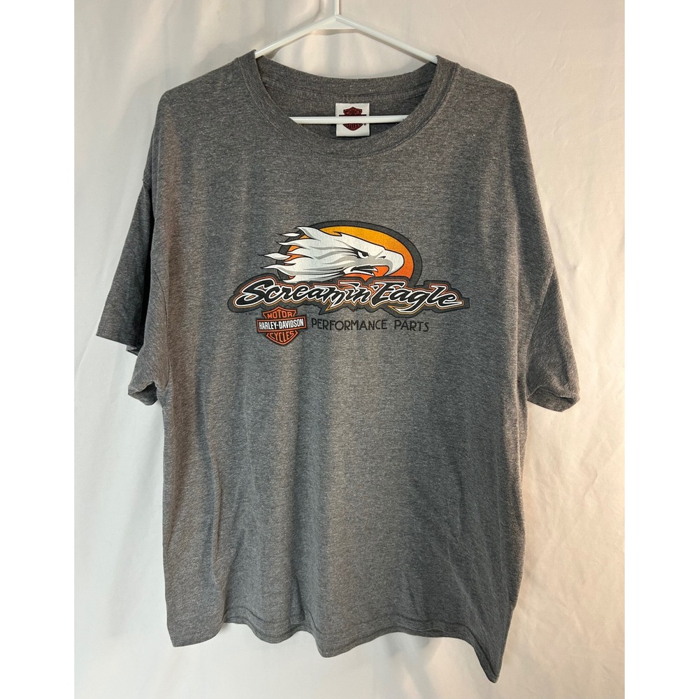 Harley-Davidson Screamin Eagle T-Shirt Gray XL RK Stratman Manassas VA Biker - Picture 8 of 13
